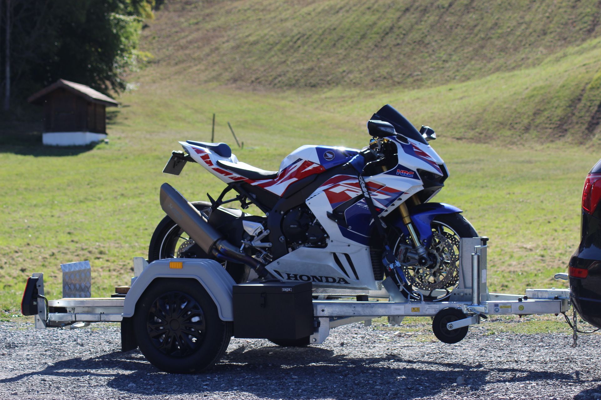 photo remorque porte moto CBR 1000 RR