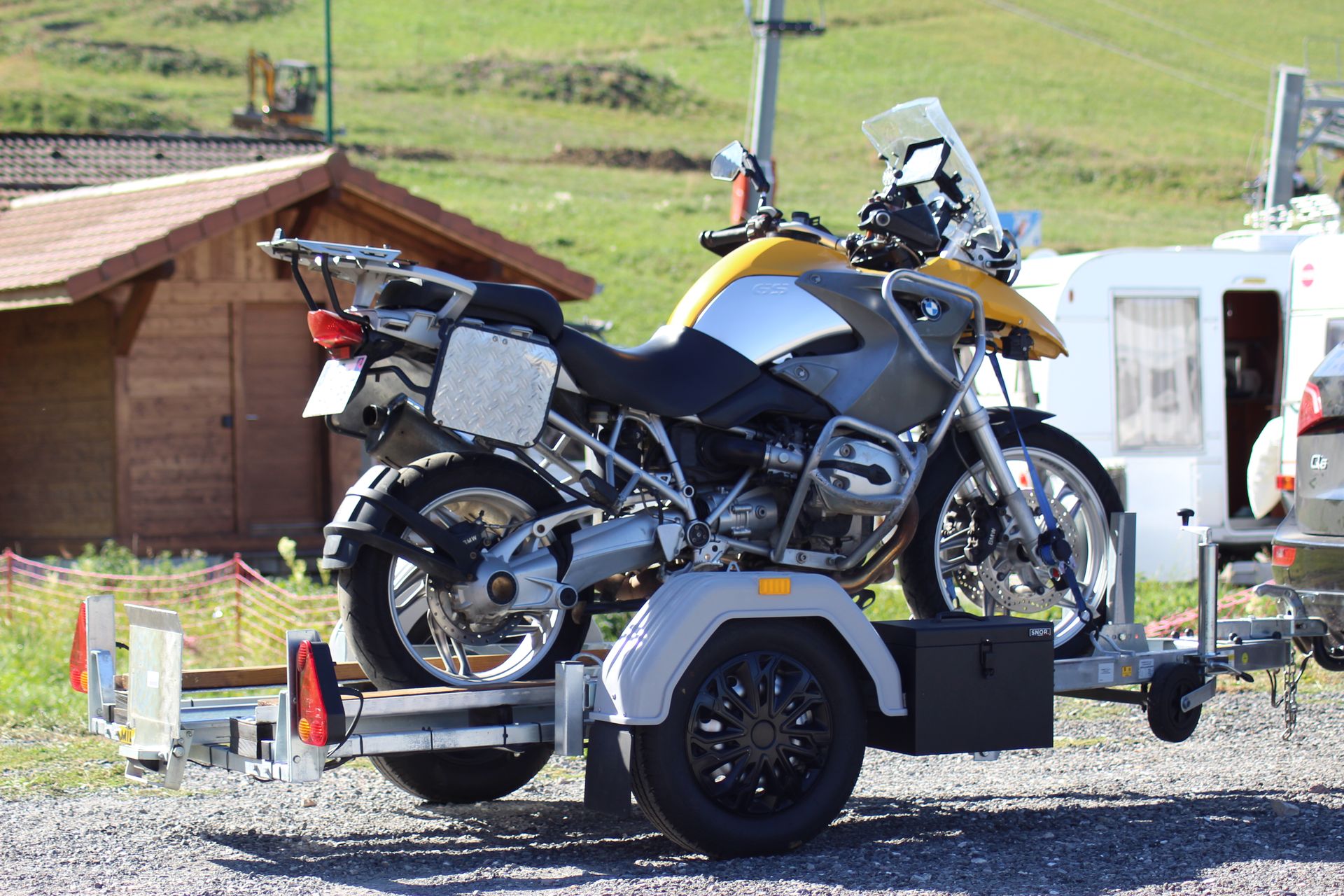 photo remorque porte moto R1200 GS